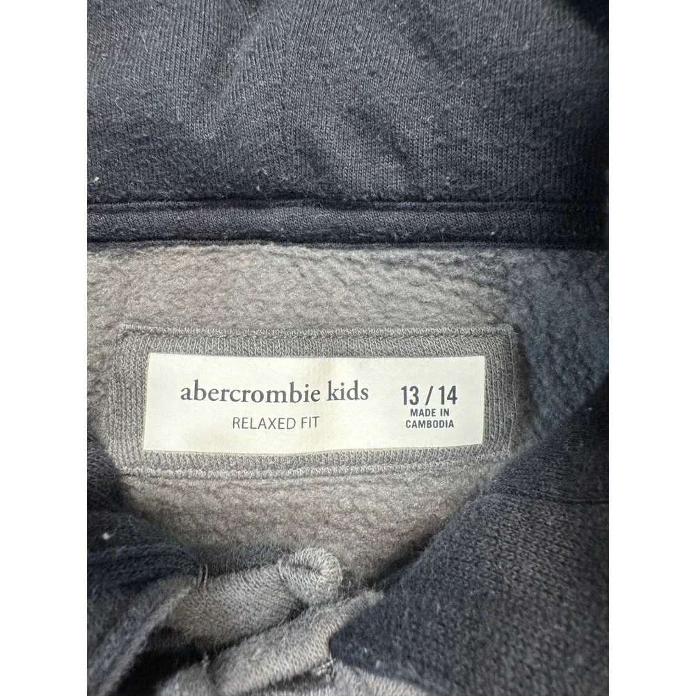 Abercrombie Kids Shirt Jacket‎ Kids 13/14 Gray Camo Hooded Relaxed Fit Shacket